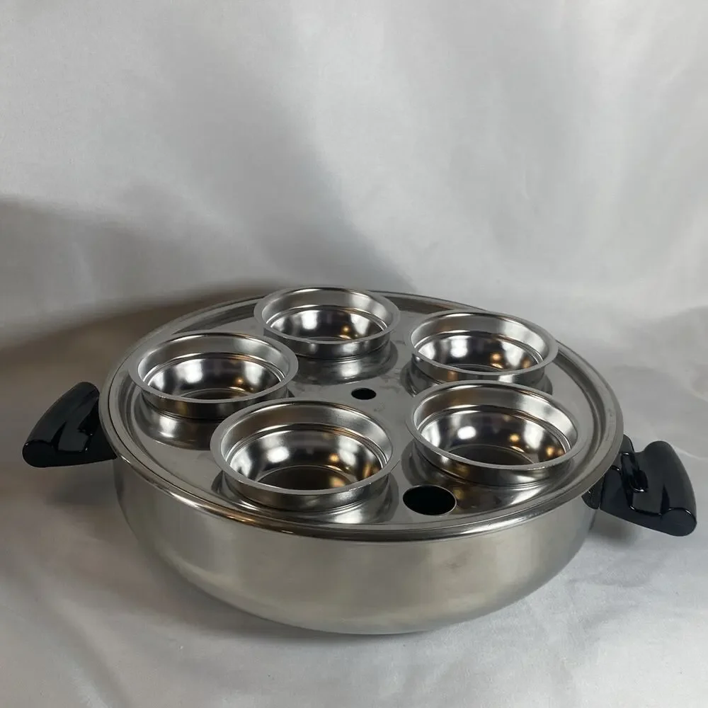 Amway Queen Multi-Ply 18/8 Stainless Steel 6 Qt Stockpot Dome Lid & Egg Poacher